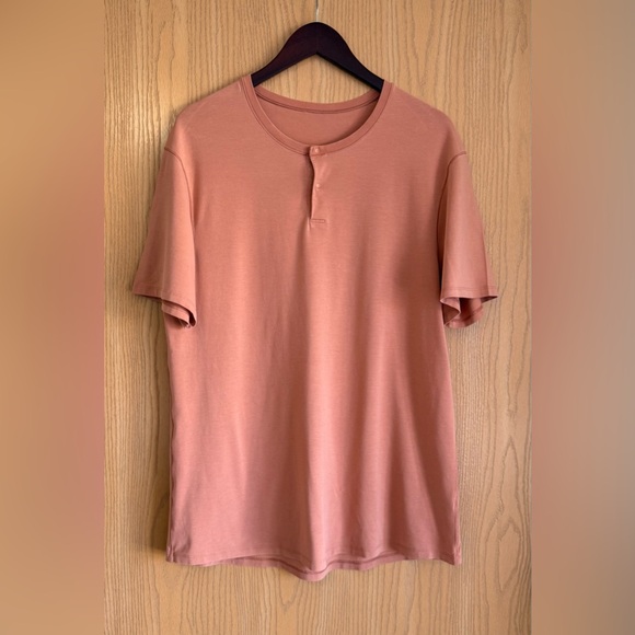 lululemon athletica Other - LULULEMON | Men’s XL | 5 Year Basic Short Sleeve Henley Sedona Sunset Golf EUC